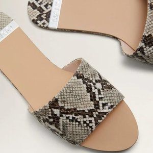 Mango Snakeskin Slides - Size 39